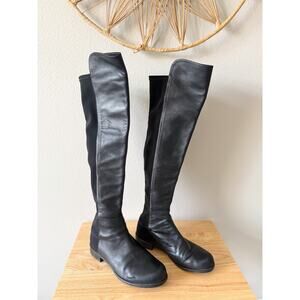 Stuart Weitzman Leather Microfiber 50/50 Tall Over the Knee Boots 6.5 w/ Flaw